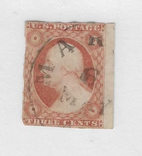 Scott # 10a, three cents orange brown, Washington type II, VF-XF
