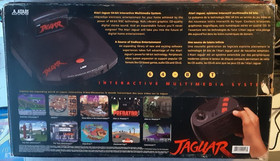 atari jaguar boxed console, cybermorph game, controller instructions scart cable