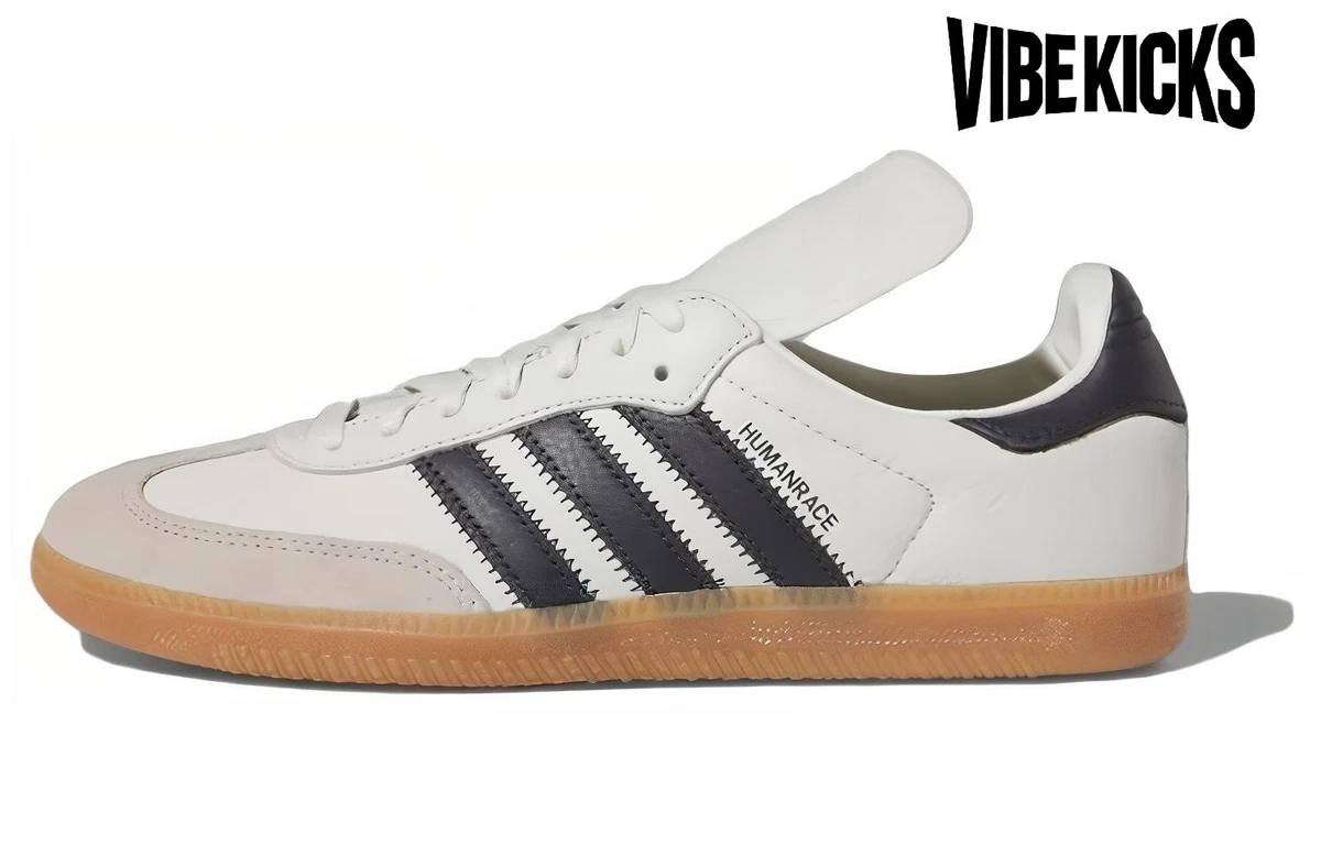 adidas gazelle silver green womens Humanrace Samba / Cloud White 4.5