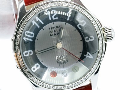 Terra Cielo Mare Quartz Watch Fiat 500 Steel Diamonds Limited Edition