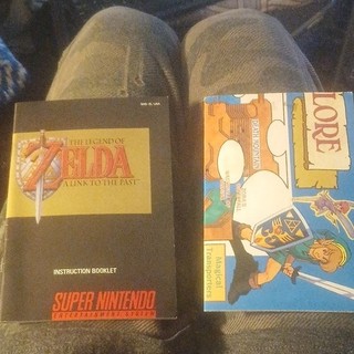 Nintendo Zelda A Link to the Past Manual & Lore Insert SNES Original