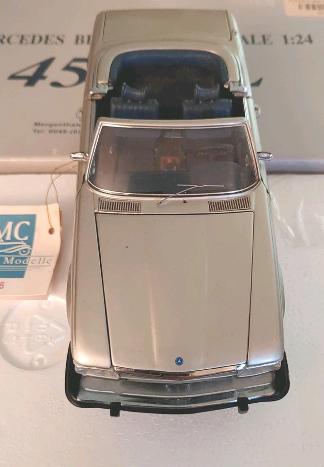 CMC M-013 Mercedes Benz 450SL US-Version in Silber 1973-1989 Maßstab 1:24 - Bild 3 von 4