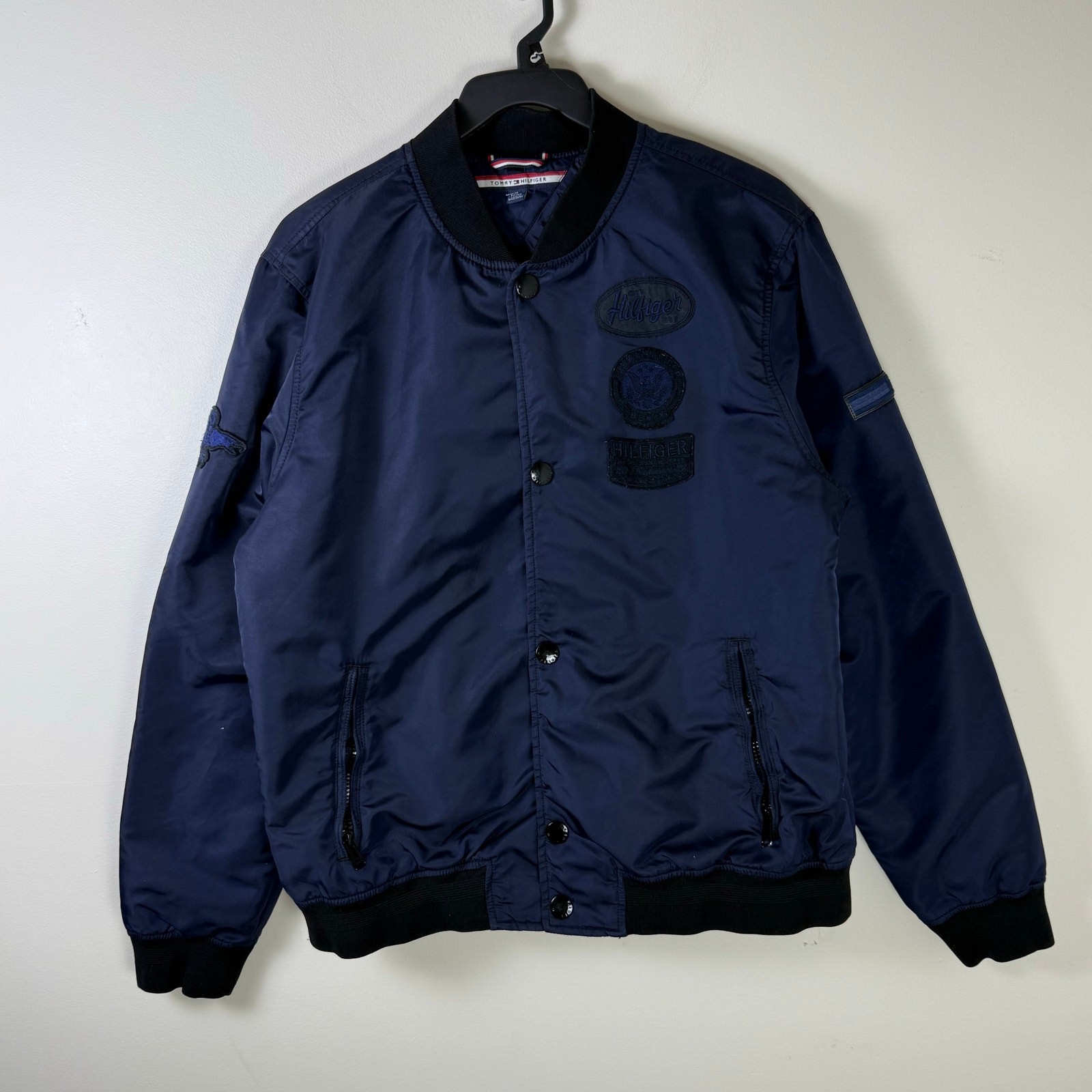 Tommy Hilfiger vintage Y2K bomber jacket for men in size XL streetwear