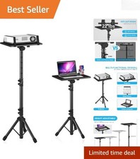 Lightweight Adjustable Tripod Projector Stand with Tilt Feature - 22 lb Capacity