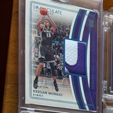 2022-23 Panini Immaculate Keegan Murray RC  PATCH NIKE  one of one 1/1