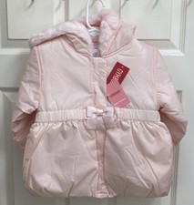 GYMBOREE NWT Girls Pink Bow Puffer Jacket -- sz 4-5T Holiday Water Resistant