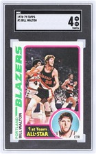 Bill Walton Portland Trailblazers 1978-79 Topps #1 SGC Authenticated 4 Card