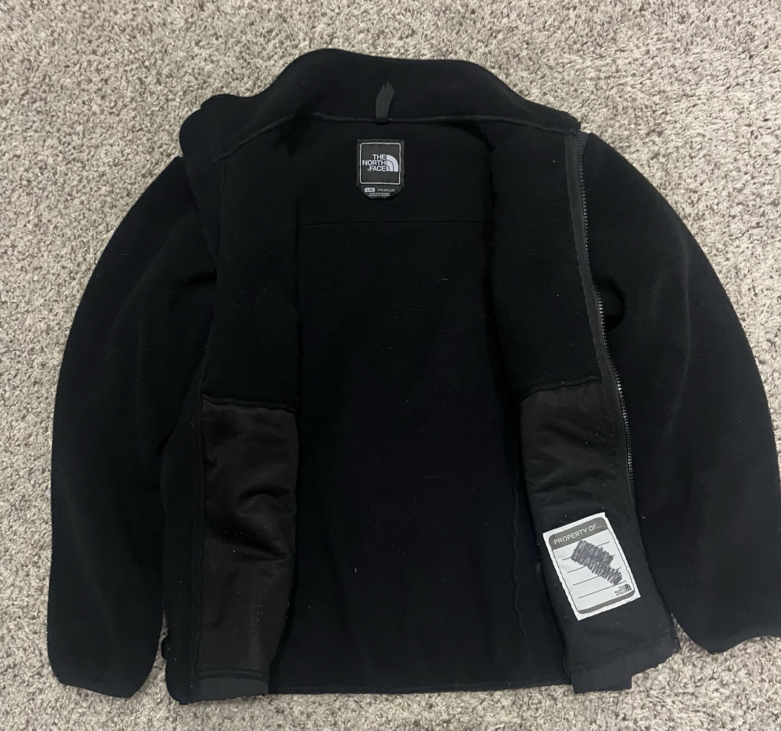 The North Face Fleece Denali Polartec Jacket Full Zip Black Youth Girls Large thumbnail 4