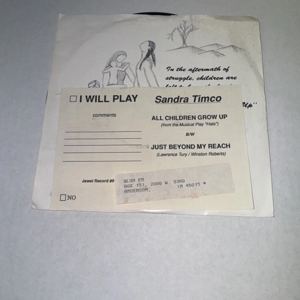 SANDRA TIMCO 45 All Children Grow Up - Cardinal Productions - Obscure Indiana - Image 4 of 4