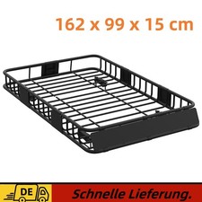 Dachkorb Auto Dachträger Universal Gepäckkorb Gepäckträger Stahl Schwarz 162cm