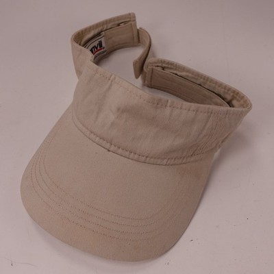 Anvil Visor Cap Men's Adjustable Beige Cotton Sun Hat
