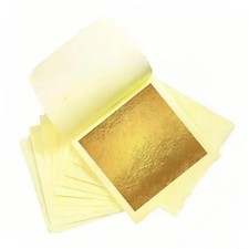 10 Gold Leaf Sheets - Premium Gold Flakes for Cakes - 10PCS