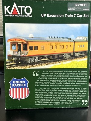 Kato N Scale 106-086-1 UP Excursion Train 7 Car Set.