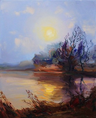 Landscape painting IMPRESSIONISM original artwork Oil on canvas by A Onipchenko