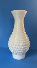 vtg White Hobnail Milk Glass Hurricane Oil Lamp Shade Chimney 9 1/2" x 3" fitter