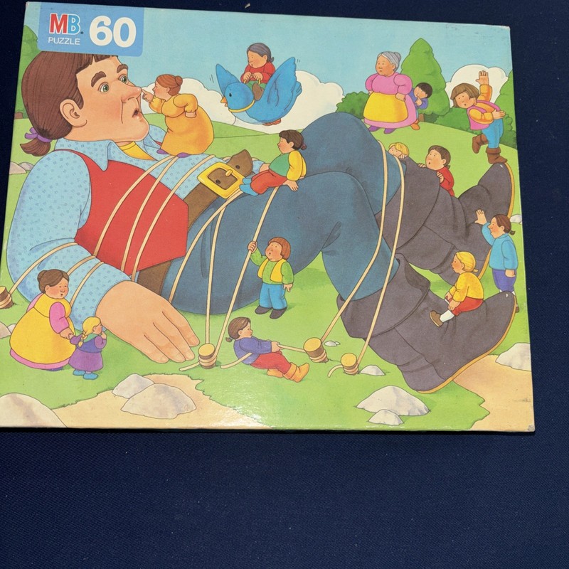 Vintage Milton Bradley Gulliver's Travels 60 Piece Storybook Puzzle MB