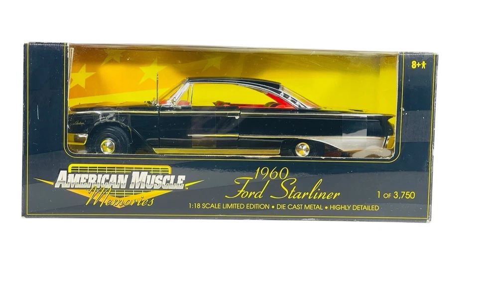 #32293 Ertl Memories Black 1960 Ford Starliner ~ 1:18 2000 Sealed Diescast - Image 2 of 4