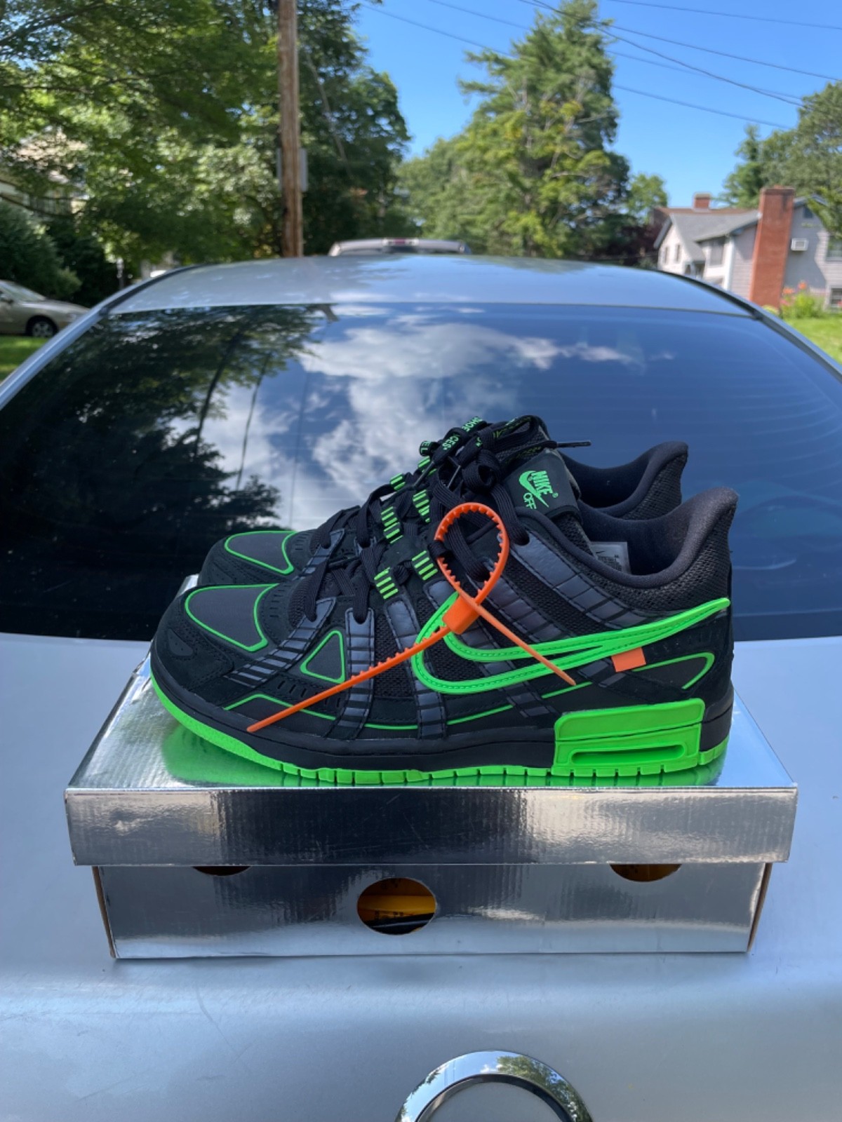 OFF WHITE X NIKE Taglia 10 Nike Air Rubber Dunk x Off White Low Green Strike