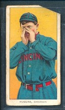 T206 Piedmont 350: MILLER HUGGINS Hands to Mouth, Cincinnati Reds ~ Trimmed/Auth