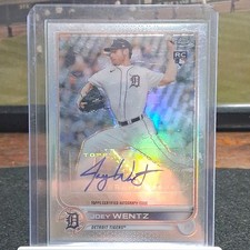 2022 Topps Chrome Update Series Joey Wentz Rookie Autograph AC-JWE