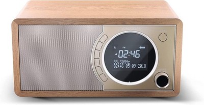 Sharp DR-450(BR) Digitalradio, UKW/DAB/DAB+, Bluetooth 4.2, Weckfunktion, Brow