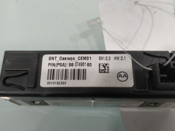 9807496180 módulo electronico PEUGEOT 508 ACCESS 2015 549398