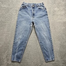 Vintage Lee Jeans Womens 16 Medium Blue High Rise Mom Tapered Distressed 90s