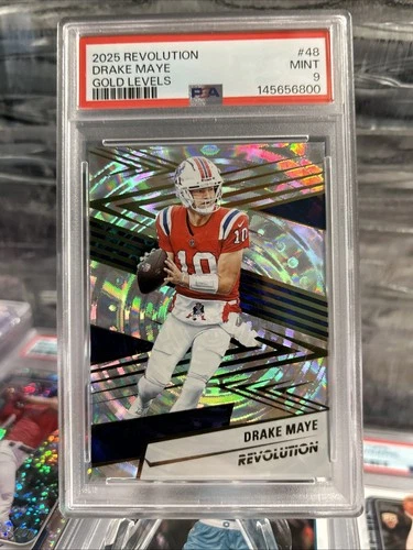 2025 Panini Revolution - Drake Maye Gold Levels# 7/99 PSA 9🔥🔥