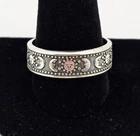VTG Sterling Silver Moon Stars Celestial Band Mens 925 Ring Size 13 - 7.8g