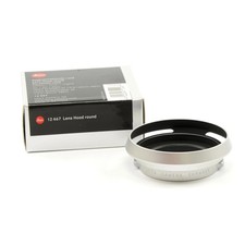 LEICA 12467 SILVER LENS HOOD FOR 28MM ELMARIT-M AND 35MM SUMMICRON-M BOX 4513