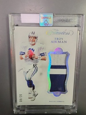 2019 Panini Flawless Troy Aikman Player Worn Patch Card /20