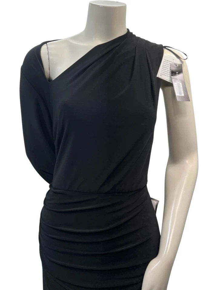 Besty Adam Dress Womens Plus Size 16W Black Long One Shoulder New - Image 3 of 4