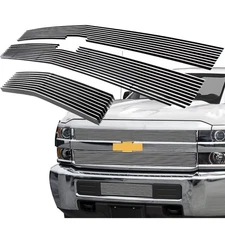 Front Polished Billet Grille Grill for Chevy 2015-2018 Silverado 