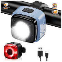 Fahrradleuchten-Set Stvzo Zugelassen LED IPX5 Frontlicht RüCklicht USB Typ C