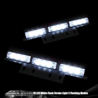 Led Car/truck Strobe Warning Lights For Deck Dash 2 White Brackets + Control Box Led Car/truck Strobe Warning Lights For Deck Dash 2 White Brackets + Control Box