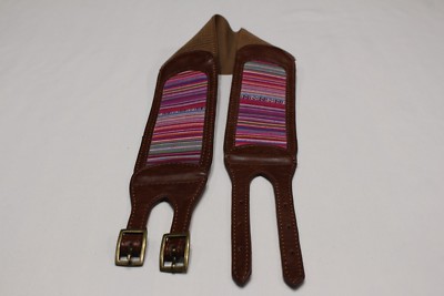 AMERICAN RAG - FAUX LEATHER & CLOTH PATTERN - XS SIZE - 2.5 INCH WAIST BELT! 