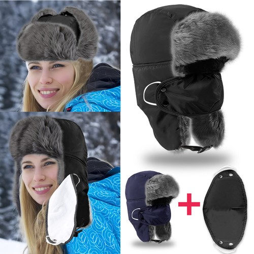 Snow Ski Ushanka Fur Hat Men 