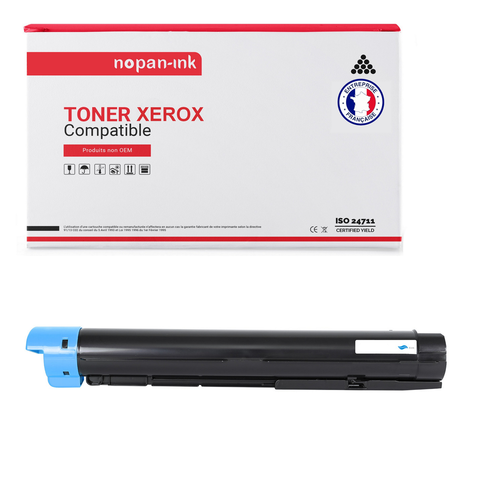Toner cyan Xerox 6R01460 compatible pour imprimer des rapports d'entreprise clairs