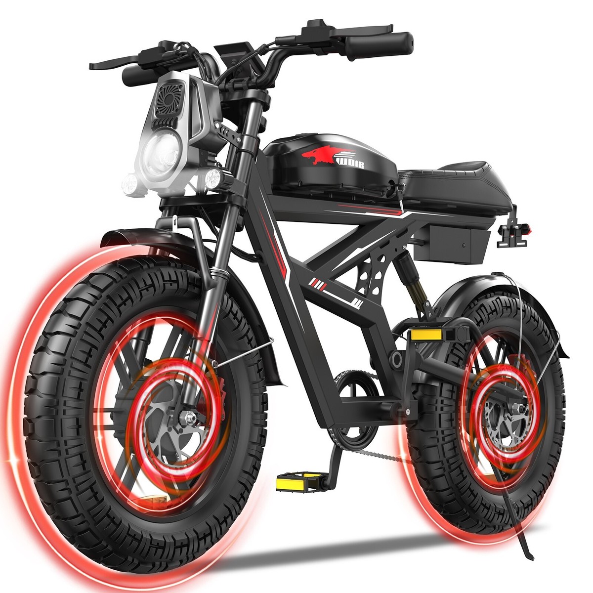 Electric Bike WO18 Dual Motor 2000W 34MPH Speed 48V 25AH Full