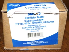 SUPCO SM555 Ventilator Motor Single Speed CCW