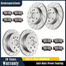 ​Front and Rear Brake Rotors Pads Kit fit for Buick Enclave GMC Acadia Drilled