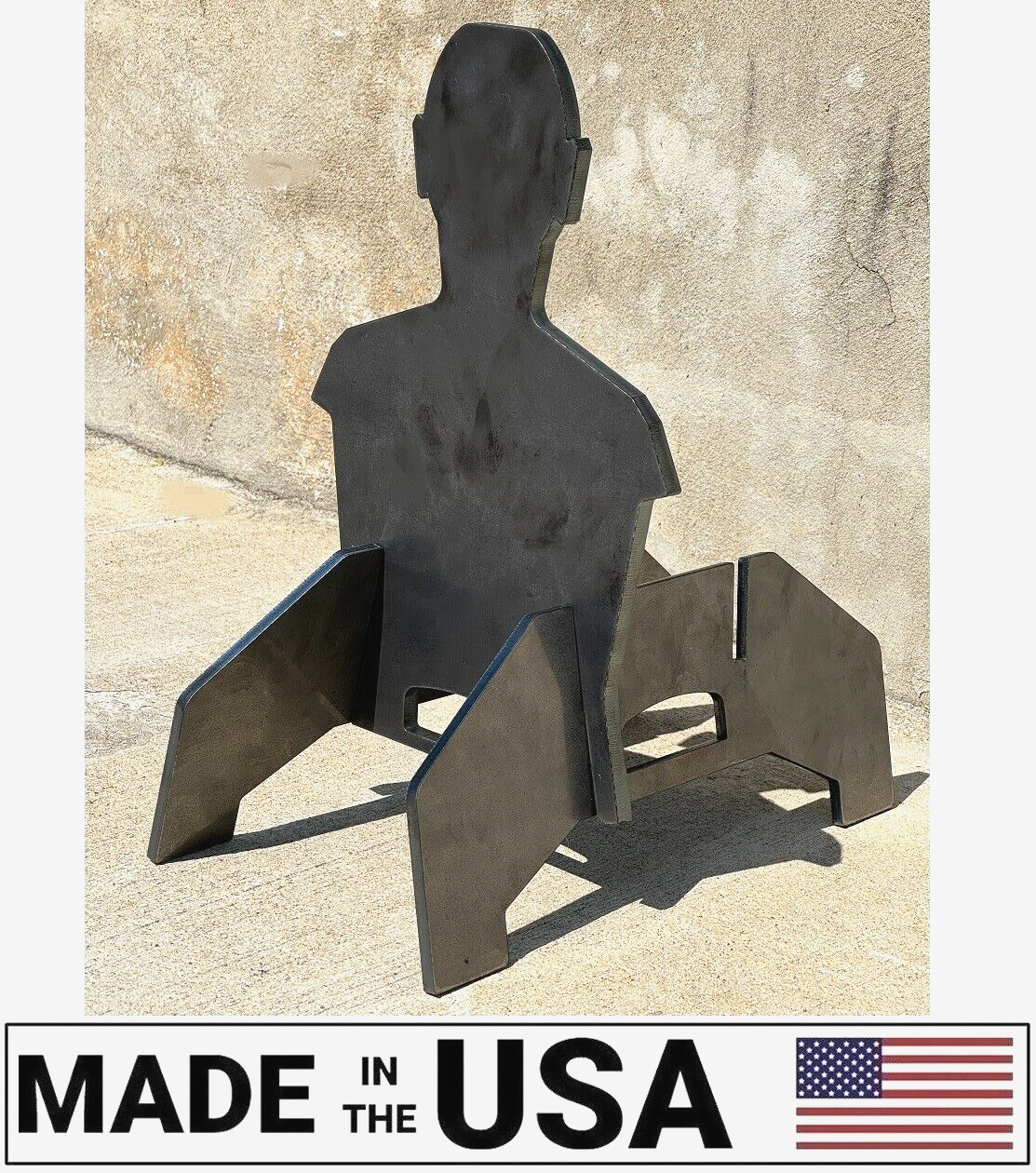 [SR] Portable Steel Torso Target Gong with Base Stand 3/8