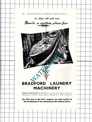 Thomas Bradford & Co Ltd Salford Manchester Waschmaschinen ANZEIGE - ca. 1957