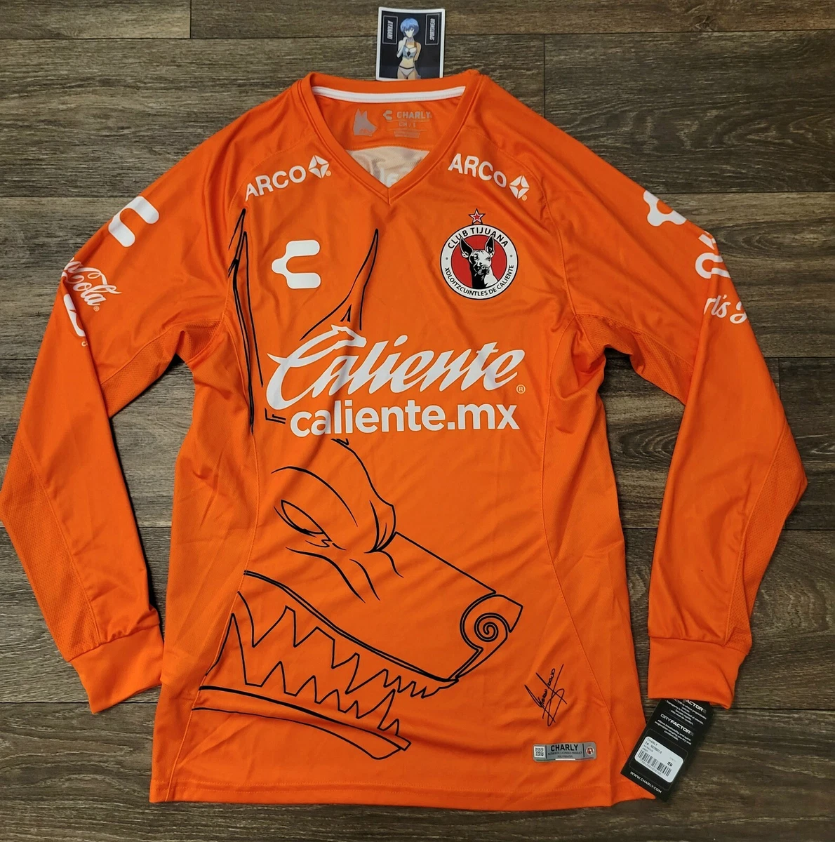 NWT Charly Club Tijuana Xolos 19 20 Goalkeeper LS Jersey Orange