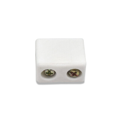 2PC 1W-2-Hole Ceramics Terminal Blocks High Temp Porcelain Ceramic Connector 10A