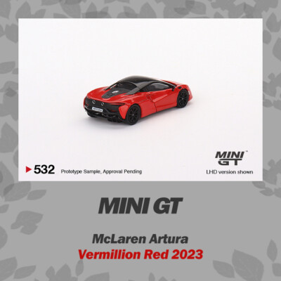 MINI GT 1:64 Artura Vermillion Red 2023 LHD Diecast Model Car | eBay