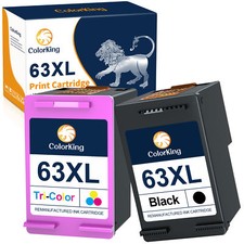 63XL Ink Cartridge for HP OfficeJet 3830 4650 4655 5255 ENVY 4512 4516 4520