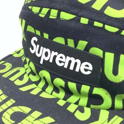 Supreme 16aw Suck Camp Cap new era S-logo BOX キャップ 黒