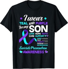 NEW I Wear Teal For My Son Suicide Prevention Awareness T-Shirt - MADE IN USA