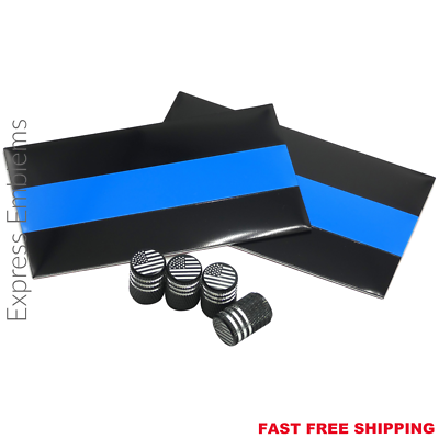 Aluminum Thin Blue/Red Line Decal Sticker Emblem | In